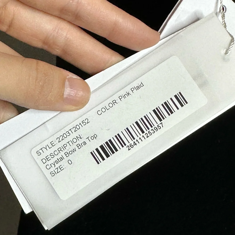 AREA Crystal Trim Bra Top - Picture 5 of 6